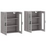 Armarios de pared 2 uds madera de ingeniería gris Sonoma de vidaXL, Aparadores - Ref: Foro24-3197943, Precio: 155,21 €, Descu...