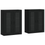 Armarios de pared 2 uds madera de ingeniería negro de vidaXL, Aparadores - Ref: Foro24-3197954, Precio: 198,74 €, Descuento: %