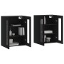 Armarios de pared 2 uds madera de ingeniería negro de vidaXL, Aparadores - Ref: Foro24-3197954, Precio: 198,74 €, Descuento: %