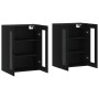 Armarios de pared 2 uds madera de ingeniería negro de vidaXL, Aparadores - Ref: Foro24-3197954, Precio: 198,74 €, Descuento: %