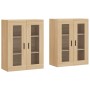 Armarios de pared 2 uds madera de ingeniería roble Sonoma de vidaXL, Aparadores - Ref: Foro24-3197956, Precio: 151,71 €, Desc...