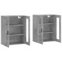 Armarios de pared 2 uds madera de ingeniería gris hormigón de vidaXL, Aparadores - Ref: Foro24-3197957, Precio: 131,68 €, Des...