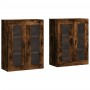 Armarios de pared 2 uds madera de ingeniería roble ahumado de vidaXL, Aparadores - Ref: Foro24-3197958, Precio: 157,77 €, Des...