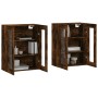 Armarios de pared 2 uds madera de ingeniería roble ahumado de vidaXL, Aparadores - Ref: Foro24-3197958, Precio: 157,77 €, Des...