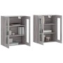 Armarios de pared 2 uds madera de ingeniería gris Sonoma de vidaXL, Aparadores - Ref: Foro24-3197959, Precio: 136,19 €, Descu...