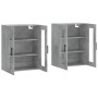 Armarios de pared 2 uds madera de ingeniería gris hormigón de vidaXL, Aparadores - Ref: Foro24-3197965, Precio: 136,39 €, Des...