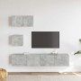 Set de muebles de TV 4 pzas madera contrachapada gris hormigón en Muebles TV | Comprar online en Foru.es