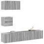 Set de muebles para TV 4 pzas madera contrachapada gris Sonoma en Muebles TV | Comprar online en Foru.es