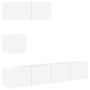Set de muebles para TV 4 piezas madera contrachapada blanco en Muebles TV | Comprar online en Foru.es