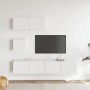 Set de muebles para TV 4 piezas madera contrachapada blanco en Muebles TV | Comprar online en Foru.es