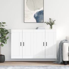 Armarios de pared 2 uds madera de ingeniería blanco de vidaXL, Aparadores - Ref: Foro24-3198025, Precio: 137,55 €, Descuento: %
