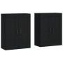 Armarios de pared 2 uds madera de ingeniería negro de vidaXL, Aparadores - Ref: Foro24-3198026, Precio: 170,32 €, Descuento: %