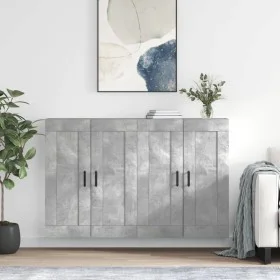Armarios de pared 2 uds madera de ingeniería gris hormigón de vidaXL, Aparadores - Ref: Foro24-3198029, Precio: 128,87 €, Des...