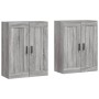 Armarios de pared 2 uds madera de ingeniería gris Sonoma de vidaXL, Aparadores - Ref: Foro24-3198031, Precio: 133,86 €, Descu...