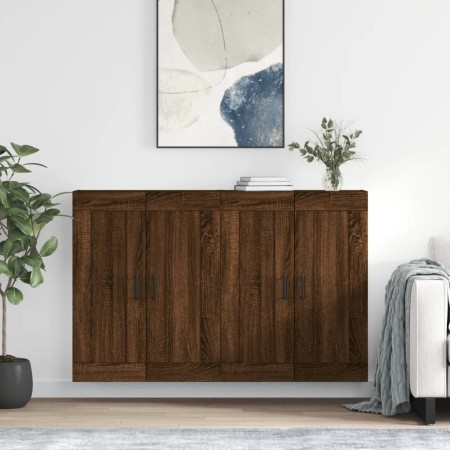Armarios de pared 2 uds madera de ingeniería marrón roble de vidaXL, Aparadores - Ref: Foro24-3198032, Precio: 148,42 €, Desc...