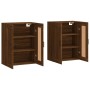 Armarios de pared 2 uds madera de ingeniería marrón roble de vidaXL, Aparadores - Ref: Foro24-3198032, Precio: 148,42 €, Desc...