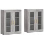 Armarios de pared 2 uds madera de ingeniería gris Sonoma de vidaXL, Aparadores - Ref: Foro24-3197935, Precio: 170,08 €, Descu...