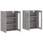 Armarios de pared 2 uds madera de ingeniería gris Sonoma de vidaXL, Aparadores - Ref: Foro24-3197935, Precio: 170,08 €, Descu...