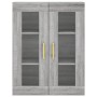 Armarios de pared 2 uds madera de ingeniería gris Sonoma de vidaXL, Aparadores - Ref: Foro24-3197935, Precio: 170,08 €, Descu...