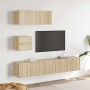 Set de muebles para TV 4 pzas madera contrachapada roble Sonoma en Muebles TV | Comprar online en Foru.es