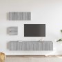 Set de muebles para TV 4 pzas madera contrachapada gris Sonoma en Muebles TV | Comprar online en Foru.es