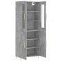Aparador alto madera contrachapada gris hormigón 69,5x34x180 cm de vidaXL, Aparadores - Ref: Foro24-3198333, Precio: 155,68 €...