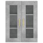 Aparador alto madera contrachapada gris hormigón 69,5x34x180 cm de vidaXL, Aparadores - Ref: Foro24-3198333, Precio: 155,68 €...