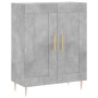 Aparador alto madera contrachapada gris hormigón 69,5x34x180 cm de vidaXL, Aparadores - Ref: Foro24-3198333, Precio: 155,68 €...