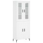 Aparador alto madera contrachapada blanco 69,5x34x180 cm de vidaXL, Aparadores - Ref: Foro24-3198337, Precio: 188,54 €, Descu...