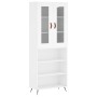Aparador alto madera contrachapada blanco 69,5x34x180 cm de vidaXL, Aparadores - Ref: Foro24-3198697, Precio: 133,04 €, Descu...