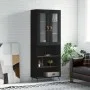 Tall black plywood sideboard 69.5x34x180 cm by vidaXL, Sideboards - Ref: Foro24-3198698, Price: 137,78 €, Discount: %