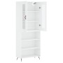 Aparador alto madera contrachapada blanco 69,5x34x180 cm de vidaXL, Aparadores - Ref: Foro24-3198697, Precio: 133,04 €, Descu...