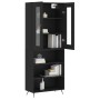 Aparador alto madera contrachapada negro 69,5x34x180 cm de vidaXL, Aparadores - Ref: Foro24-3198698, Precio: 139,65 €, Descue...