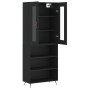 Aparador alto madera contrachapada negro 69,5x34x180 cm de vidaXL, Aparadores - Ref: Foro24-3198698, Precio: 139,65 €, Descue...