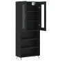 Tall black plywood sideboard 69.5x34x180 cm by vidaXL, Sideboards - Ref: Foro24-3198698, Price: 137,78 €, Discount: %