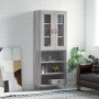 Aparador alto madera contrachapada gris sonoma 69,5x34x180 cm de vidaXL, Aparadores - Ref: Foro24-3198703, Precio: 137,64 €, ...