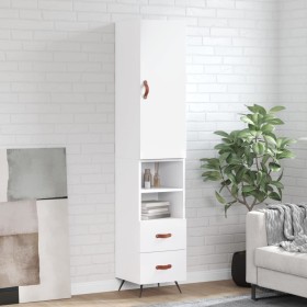 Aparador alto madera contrachapada blanco 34,5x34x180 cm de vidaXL, Aparadores - Ref: Foro24-3198889, Precio: 106,03 €, Descu...