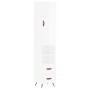 Aparador alto madera contrachapada blanco brillo 34,5x34x180 cm de vidaXL, Aparadores - Ref: Foro24-3198891, Precio: 112,29 €...
