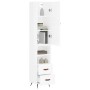 Aparador alto madera contrachapada blanco brillo 34,5x34x180 cm de vidaXL, Aparadores - Ref: Foro24-3198891, Precio: 112,29 €...
