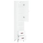 Aparador alto madera contrachapada blanco brillo 34,5x34x180 cm de vidaXL, Aparadores - Ref: Foro24-3198891, Precio: 112,29 €...