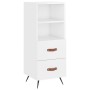 Aparador alto madera contrachapada blanco brillo 34,5x34x180 cm de vidaXL, Aparadores - Ref: Foro24-3198891, Precio: 112,29 €...
