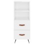 Aparador alto madera contrachapada blanco brillo 34,5x34x180 cm de vidaXL, Aparadores - Ref: Foro24-3198891, Precio: 112,29 €...