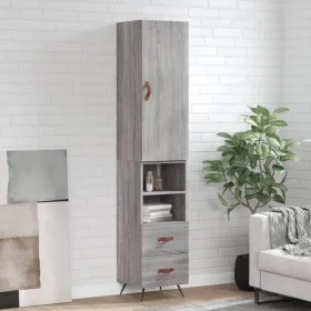 Aparador alto madera contrachapada gris Sonoma 34,5x34x180 cm de vidaXL, Aparadores - Ref: Foro24-3198895, Precio: 106,61 €, ...
