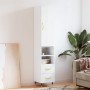 Aparador alto madera contrachapada blanco brillo 34,5x34x180 cm de vidaXL, Aparadores - Ref: Foro24-3198899, Precio: 112,60 €...