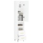 Aparador alto madera contrachapada blanco brillo 34,5x34x180 cm de vidaXL, Aparadores - Ref: Foro24-3198899, Precio: 112,60 €...