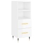 Aparador alto madera contrachapada blanco brillo 34,5x34x180 cm de vidaXL, Aparadores - Ref: Foro24-3198899, Precio: 112,60 €...