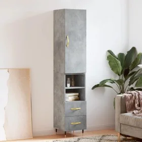 Betongraues Sperrholz-Sideboard 34,5 x 34 x 180 cm von vidaXL, Sideboards - Ref: Foro24-3198901, Preis: 101,08 €, Rabatt: %