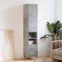 Aparador de madera contrachapada gris hormigón 34,5x34x180 cm de vidaXL, Aparadores - Ref: Foro24-3198901, Precio: 102,34 €, ...
