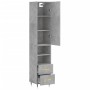 Aparador de madera contrachapada gris hormigón 34,5x34x180 cm de vidaXL, Aparadores - Ref: Foro24-3198901, Precio: 102,34 €, ...