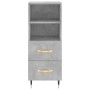 Aparador de madera contrachapada gris hormigón 34,5x34x180 cm de vidaXL, Aparadores - Ref: Foro24-3198901, Precio: 102,34 €, ...